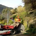 Débarquement de la pelleteuse